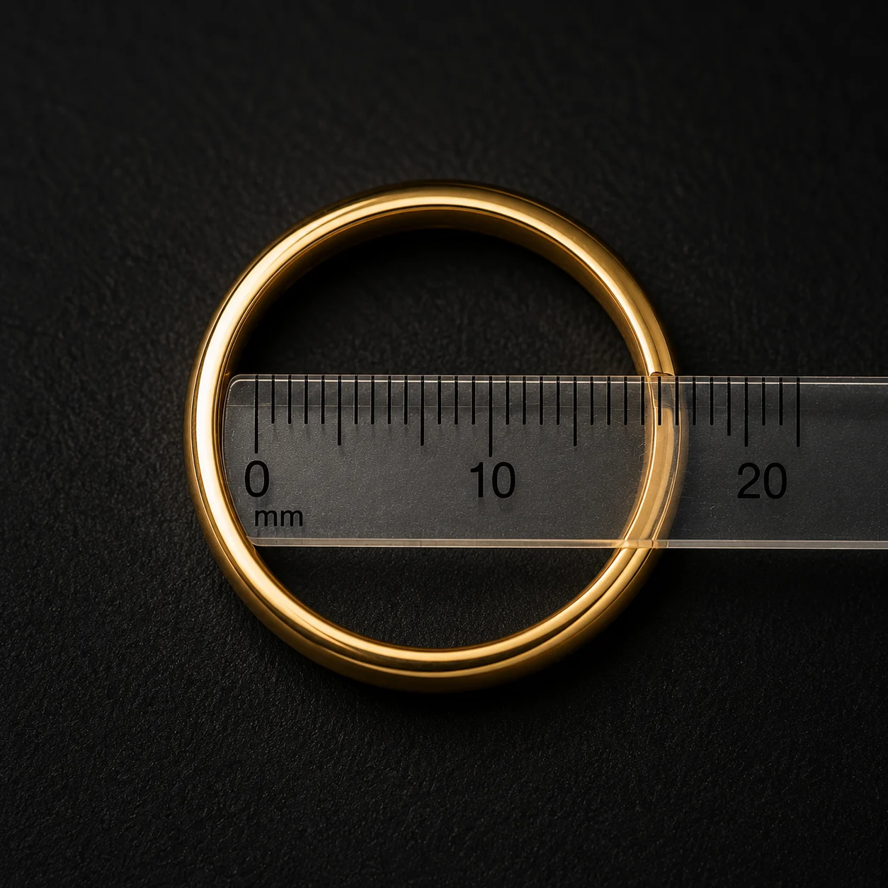 How to measure a ring's inner diameter Ruler measuring the inner diameter of a ring